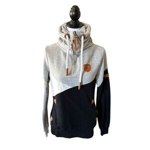 Wanakome Becky Color Block Sweatshirt Heather Gray Small